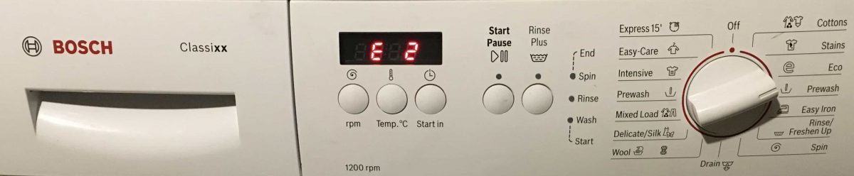 Bosch Washing Machine Error Codes Appliance Fault