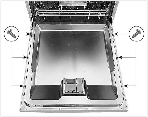 bosch dishwasher water in bottom